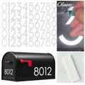 3 Inch Reflective Mailbox Numbers, 50 PCS Olaine House Vinyl Stickers with Easy-Peel Tabs, Includes Squeegee & Masking Tape, Strong Self-Adhesive Numbers